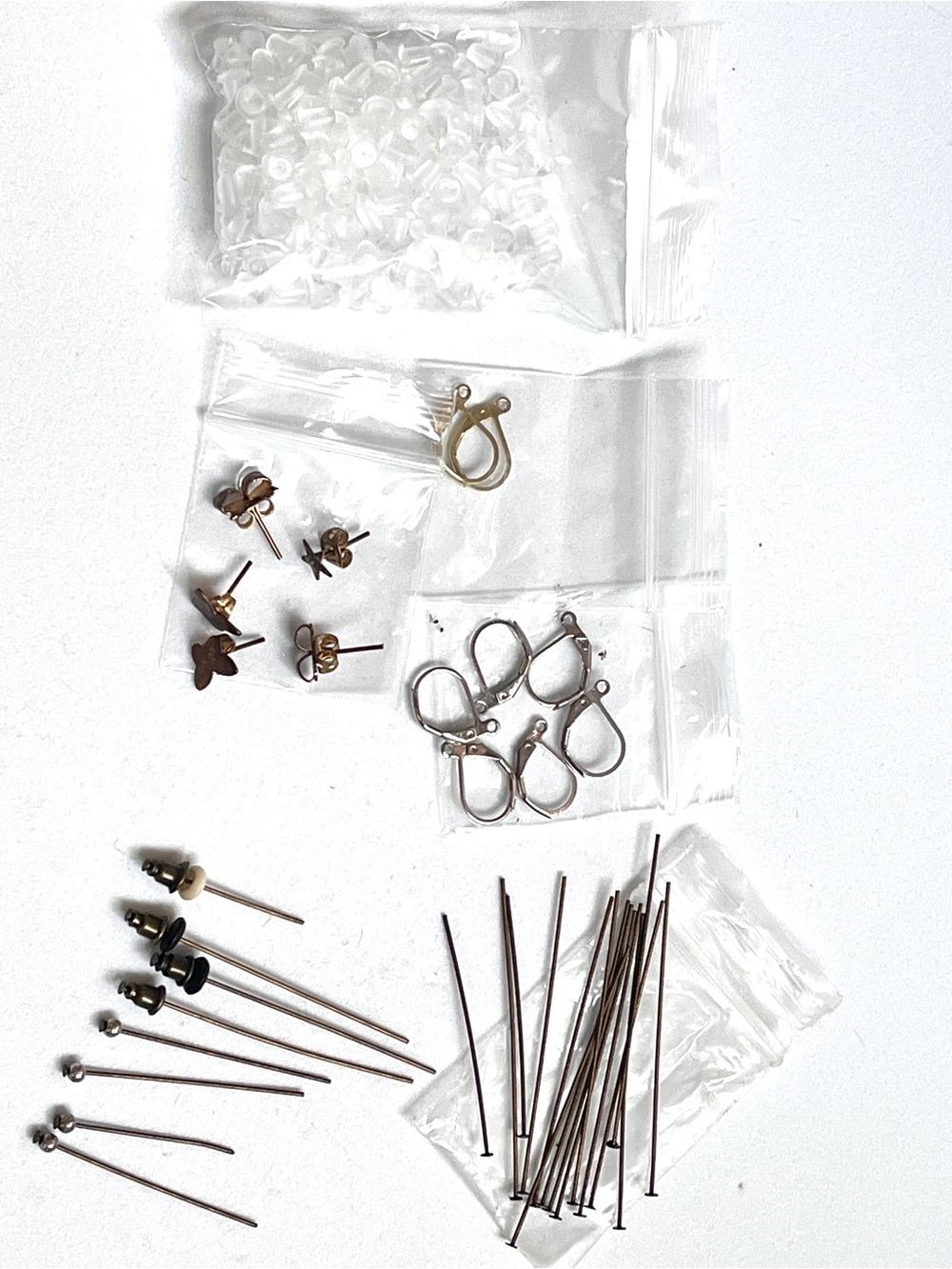 Mixed Metal Earring Findings Set - Assorted Silver & Gold Tones-
